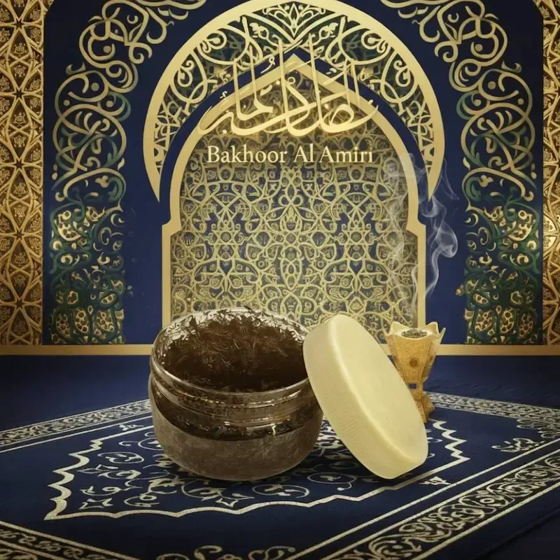 Bakhoor Al Amiri – 50g Luxury Oud & Amber Arabian Bakhoor | Rich Long-Lasting Incense for Home Fragrance